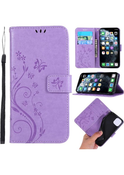 IPhone 11 Için Filp Durumda Pro Kickstand Manyetik Kapatma Pu Deri Kart (Yurt Dışından)