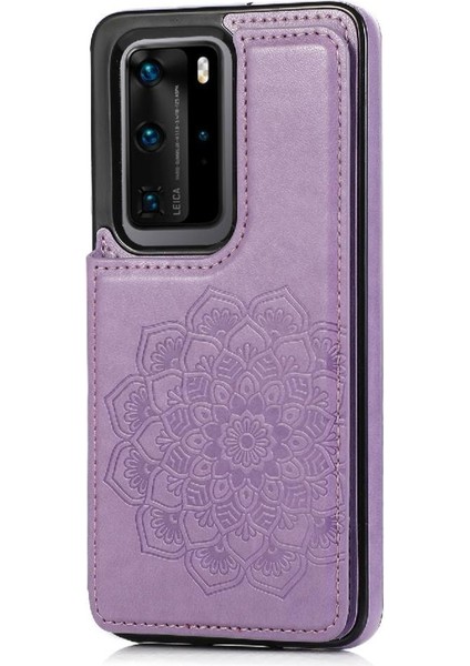 Colorful Shop Cüzdan Kart Tutucu Kılıf ile Huawei P40 Pro Pu Deri Çevirme Darbeye (Yurt Dışından)