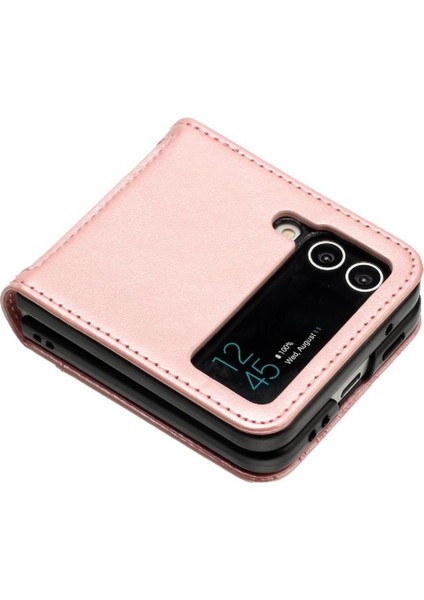 Samsung Galaxy Z Flip4 Için Filp Durumda Kart Tutucu Kickstand Bilek Kayışı Pu (Yurt Dışından) modelleri