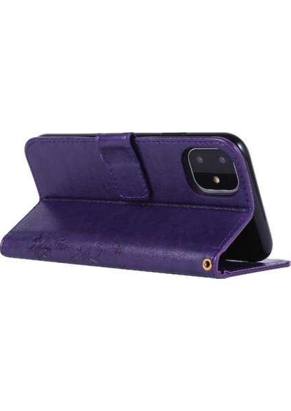 IPhone 11 Için Filp Durumda Kart Tutucu Manyetik Kapatma Pu Deri Kickstand (Yurt Dışından) modelleri