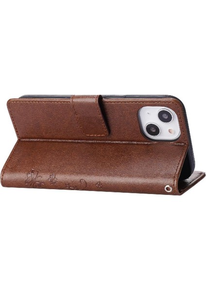 IPhone 15 Için Pu Deri Kickstand Durumda Kart Tutucu Manyetik Kapatma (Yurt Dışından) fiyatları