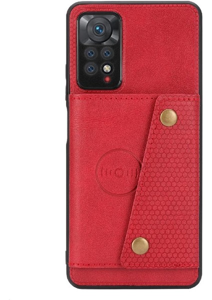 Cüzdan Durumda Xiaomi Redmi Not 11 4g Buit Demir Cüzdan Kılıf Kickstand (Yurt Dışından)