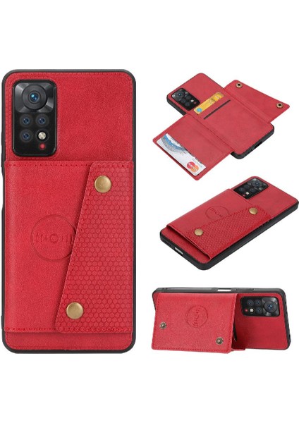 Cüzdan Durumda Xiaomi Redmi Not 11 4g Buit Demir Cüzdan Kılıf Kickstand (Yurt Dışından)