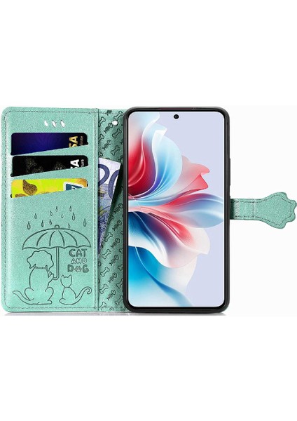 Oppo Için Kılıf Oppo 11 F 5g Kısa Kayış Kapak Çevirin Karikatür Hayvanlar Deri (Yurt Dışından) modelleri