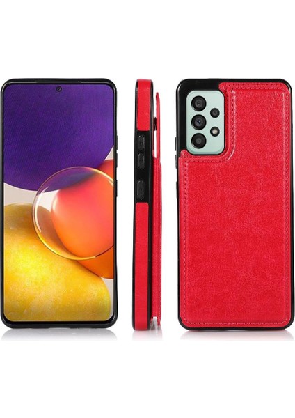 Kart Tutucu Kickstand Çift ile Samsung Galaxy A33 5g Için Cüzdan Kılıf (Yurt Dışından)