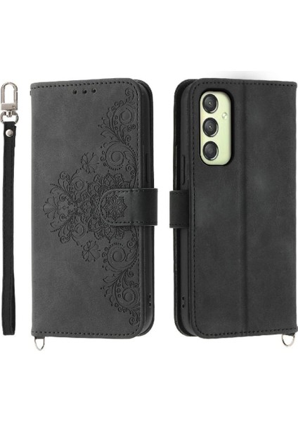 Samsung Galaxy A25 Bileklik Çoklu Kredi Kartı Yuvaları Için Flip Case (Yurt Dışından)