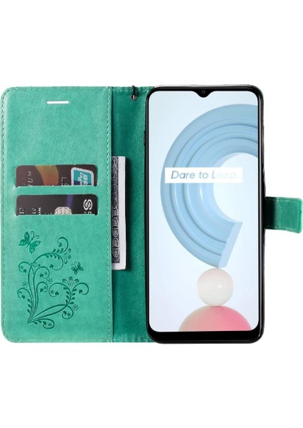 Kart Yuvası Standı ile Realme C21Y Flip Kickstand Pu Deri Için Flip Case (Yurt Dışından) fırsatları