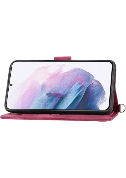 Samsung Galaxy S21 Ultra Kabartmalı Darbeye Bileklik Kartı Için Flip Case (Yurt Dışından) fırsatları
