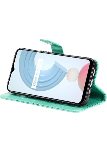 Kart Yuvası Standı ile Realme C21Y Flip Kickstand Pu Deri Için Flip Case (Yurt Dışından) indirimleri