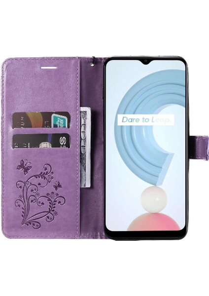 Kart Yuvası Standı ile Realme C21Y Flip Kickstand Pu Deri Için Flip Case (Yurt Dışından) fırsatları