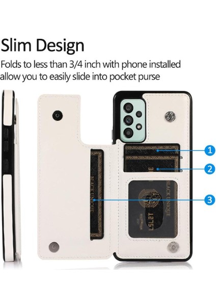 Kart Tutucu Kickstand Çift ile Samsung Galaxy A33 5g Için Cüzdan Kılıf (Yurt Dışından) fiyatları