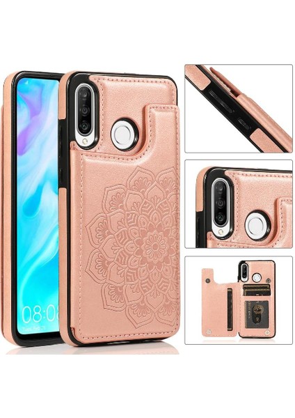 Huawei P30 Lite Flip Darbeye Dayanıklı Desen Için Kart Tutucu Kılıf ile Cüzdan (Yurt Dışından) indirimleri
