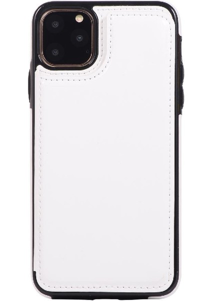 Kart Tutucu Kart Yuvaları Toka ile IPhone 11 Pro Pu Deri Için Cüzdan Kılıf (Yurt Dışından)
