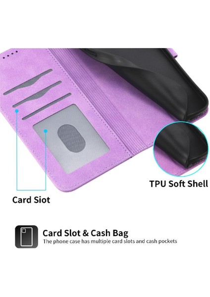 IPhone 14 Için Flip Case Pro Max Manyetik Kapatma Kart Yuvaları Bileklik (Yurt Dışından)