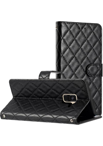 Samsung Galaxy A6 2018 Için Flip Case Tpu Darbeye Kart Yuvaları Tutucu Pu (Yurt Dışından)