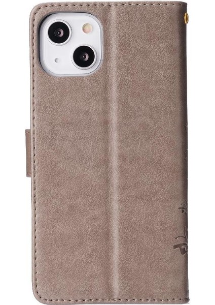 IPhone 15 Için Pu Deri Kickstand Durumda Kart Tutucu Manyetik Kapatma (Yurt Dışından) modelleri