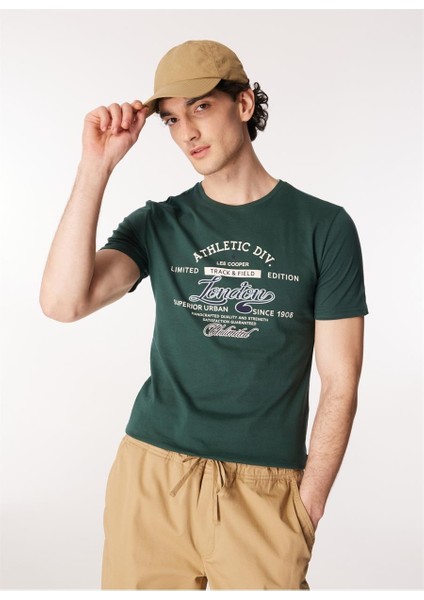 Önü Yazılı Slim Fit O Yaka Erkek Tişört 232LCM242024 Divided