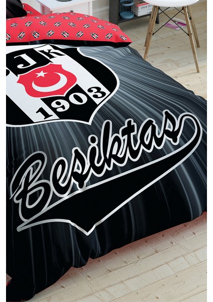 Beşiktaş Light Glow Tek Kişilik Pamuk Lisanslı Nevresim Takımı