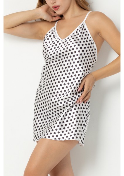 Desenli Sırt Dekolteli GECELIK-208-19361 indirimleri