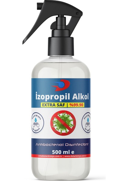 Dolar Kimya Saf Ipa Izopropıl Alkol (Sprey Başlıklı) - 500 ml