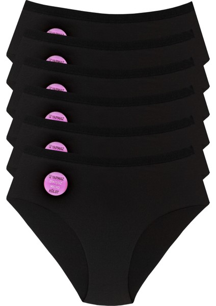 Kadın Lazer Kesim Iz Yapmaz Külot Beli Lastikli Micro 6'lı Paket