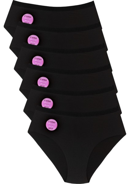 Kadın Lazer Kesim Iz Yapmaz Külot Beli Lastikli Micro 6'lı Paket