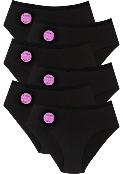 Kadın Lazer Kesim Iz Yapmaz Külot Beli Lastikli Micro 6'lı Paket