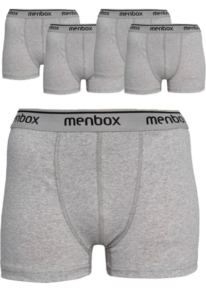 Erkek Gri Pamuklu Boxer 6'lı Paket
