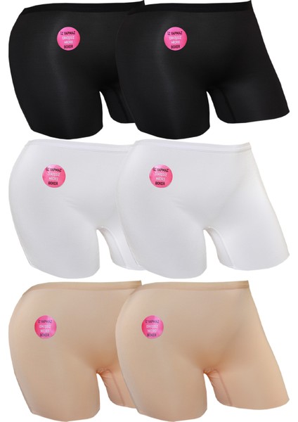 Kadın Micro Iz Yapmaz Boxer 6'lı Paket