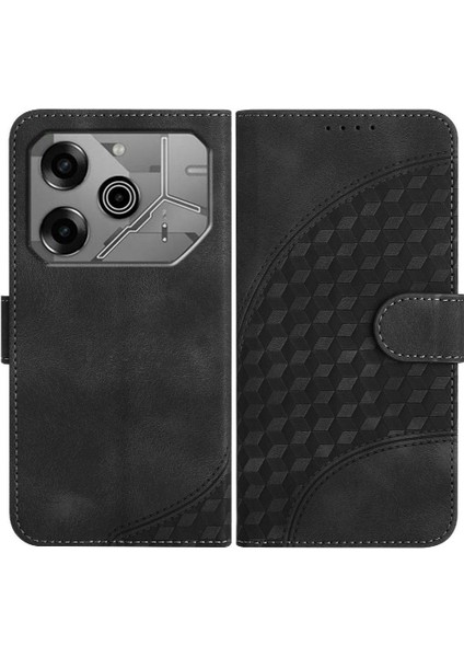 Tecno Pova 6 Pro Manyetik Kart Tutucu Için Flip Case Pu Deri Kapak Çevirin (Yurt Dışından)