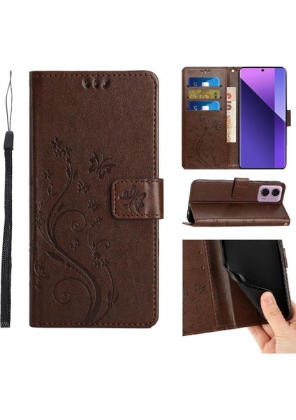 Motorola Moto G24 Kart Tutucu Pu Deri Bilek Kayışı Kapatma Için Filp Durumda (Yurt Dışından)