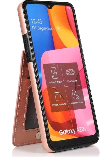 Samsung Galaxy A20S Kart Tutucu Kılıf Cüzdan Manyetik ile Uyumlu (Yurt Dışından) modelleri