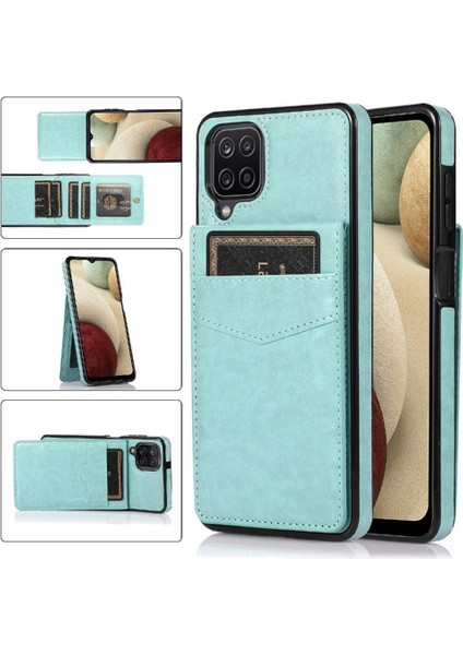 Kredi ile Samsung Galaxy A12 Kılıf Cüzdan Kart Tutucu ile Uyumlu (Yurt Dışından)