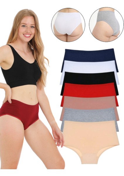 Kadın Bato Yüksek Bel Soft Renkli Seven Day Külot 7'li Paket