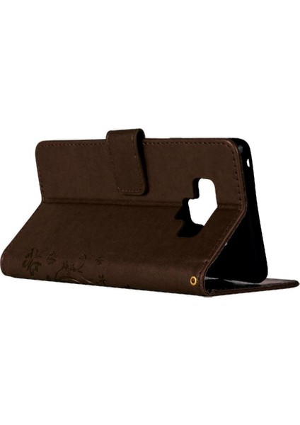 Samsung Galaxy Not 9 Bilek Kayışı Için Filp Durumda Kart Tutucu Kickstand Pu (Yurt Dışından)