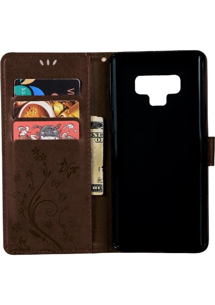 Samsung Galaxy Not 9 Bilek Kayışı Için Filp Durumda Kart Tutucu Kickstand Pu (Yurt Dışından)