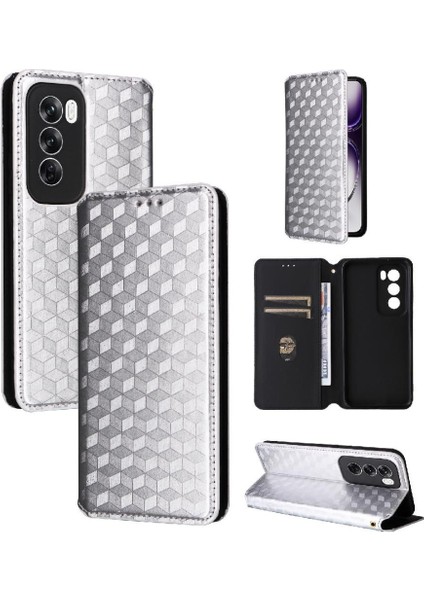 Oppo Oppo 12 5g Manyetik Kapatma Kart Yuvaları Tutucu Pu 3D Için Flip Case (Yurt Dışından)
