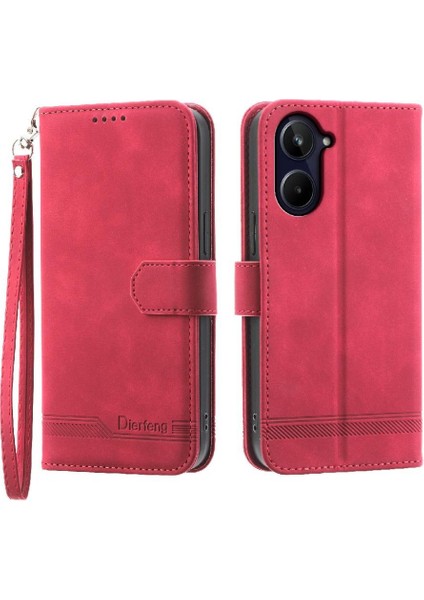Realme 10 Pro 5g Manyetik Kapatma Bileklik Premium Kart Için Flip Case (Yurt Dışından)