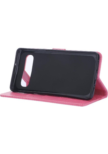 Samsung Galaxy S10 Için Kickstand Durumda Bilek Kayışı Manyetik Kapatma Pu (Yurt Dışından) modelleri