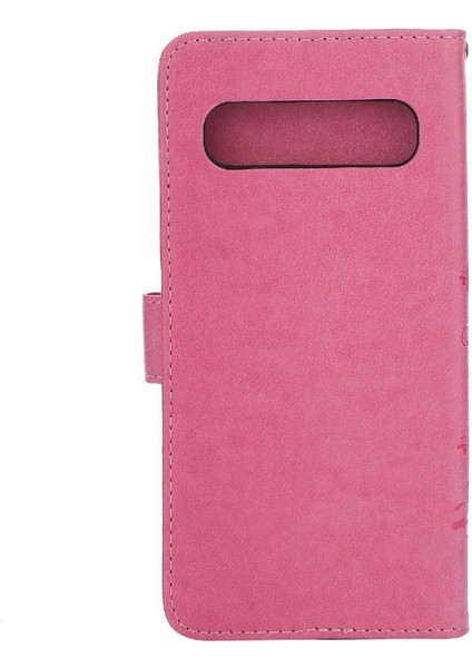 Samsung Galaxy S10 Için Kickstand Durumda Bilek Kayışı Manyetik Kapatma Pu (Yurt Dışından) indirimleri