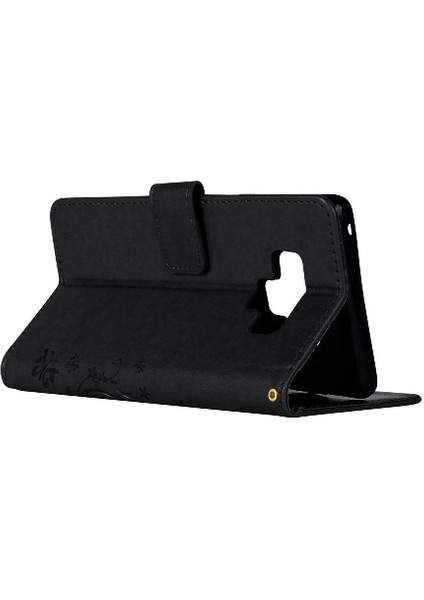 Samsung Galaxy Not 9 Bilek Kayışı Için Filp Durumda Kart Tutucu Kickstand Pu (Yurt Dışından)