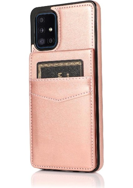 Samsung Galaxy A51 4g Kart Tutucu Premium Deri Toka ile Uyumlu (Yurt Dışından)