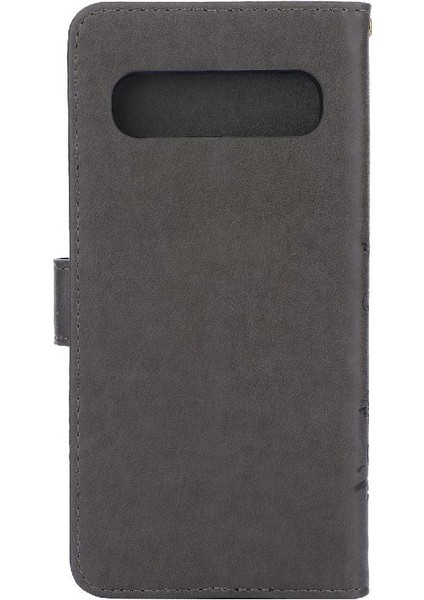 Samsung Galaxy S10 Artı Kickstand Bilek Kayışı Kart Tutucu Pu Için Filp Durumda (Yurt Dışından)