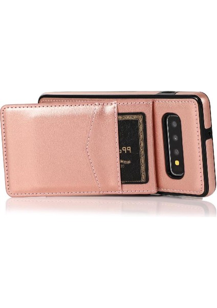 Samsung Galaxy S10 Manyetik Toka Kickstand Kart Tutucu ile Uyumlu (Yurt Dışından) modelleri