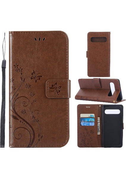 Samsung Galaxy S10 Artı Kickstand Bilek Kayışı Kart Tutucu Pu Için Filp Durumda (Yurt Dışından)