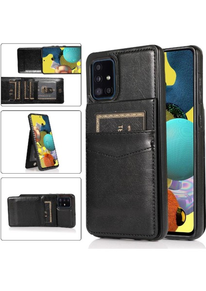 Samsung Galaxy A51 4g Kart Tutucu Premium Deri Toka ile Uyumlu (Yurt Dışından)