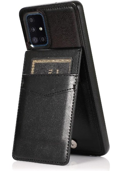 Samsung Galaxy A51 4g Kart Tutucu Premium Deri Toka ile Uyumlu (Yurt Dışından)