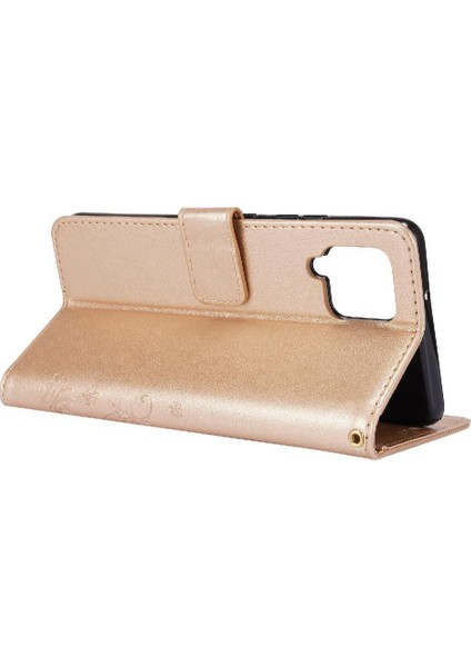 Samsung Galaxy Filp 5g Için Filp Durumda Kart Tutucu Kickstand Bilek Kayışı Pu (Yurt Dışından)