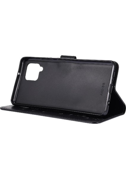 Samsung Galaxy Filp 5g Için Filp Durumda Kart Tutucu Kickstand Bilek Kayışı Pu (Yurt Dışından)