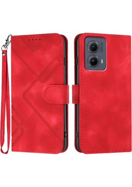 Motorola Kenar 5g 2024 Manyetik Kapak Flip Cüzdan Için Flip Case Kart ile (Yurt Dışından)
